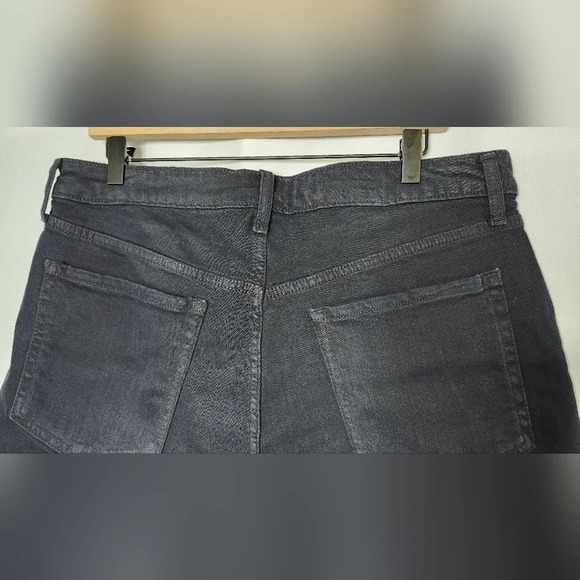 Old Navy Women's O.G. Straight Short Size 14 Washed Black Trinity Raw Hem Casual - Picture 3 of 7